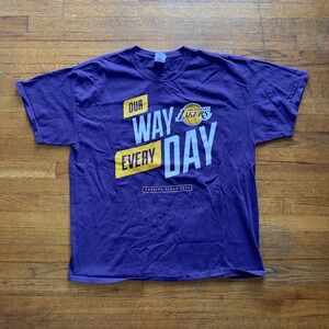 Los Angeles Lakers NBA Our Way Every Day‎ Opening Night 2016 T-Shirt XL